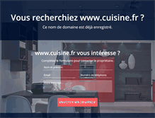 Tablet Screenshot of cuisine.fr